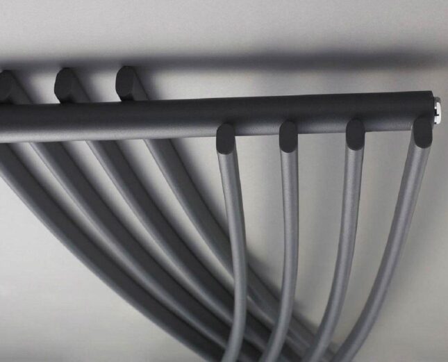 Hudson Reed Xcite 1775 x 450mm Designer Radiator - Anthracite - Image 5