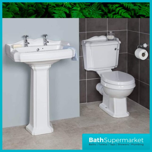 Traditional Style Close Coupled Legend Toilet Basin