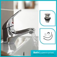 G4K Rio Chrome Single Lever Mono Basin Tap-Clicker Waste