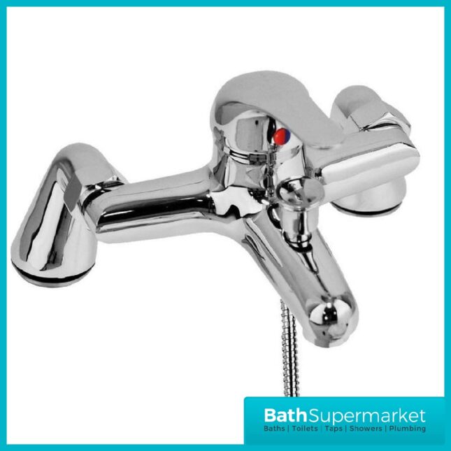 G4K Tidy Chrome Deck Mounted Bath Shower Mixer & Kit - Image 4