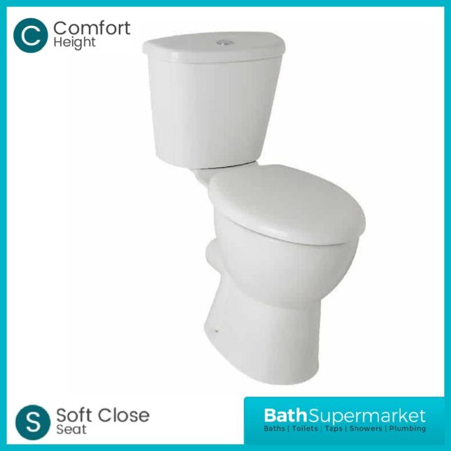 Value Modern Comfort Height Toilet 680mm & S/C Seat