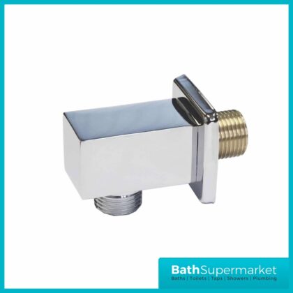 Chrome Square Shower Wall Outlet Elbow