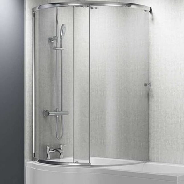 Titan Orbital 1700mm P Shape Shower Bath Left-Right Hand-Enclosure - Image 3