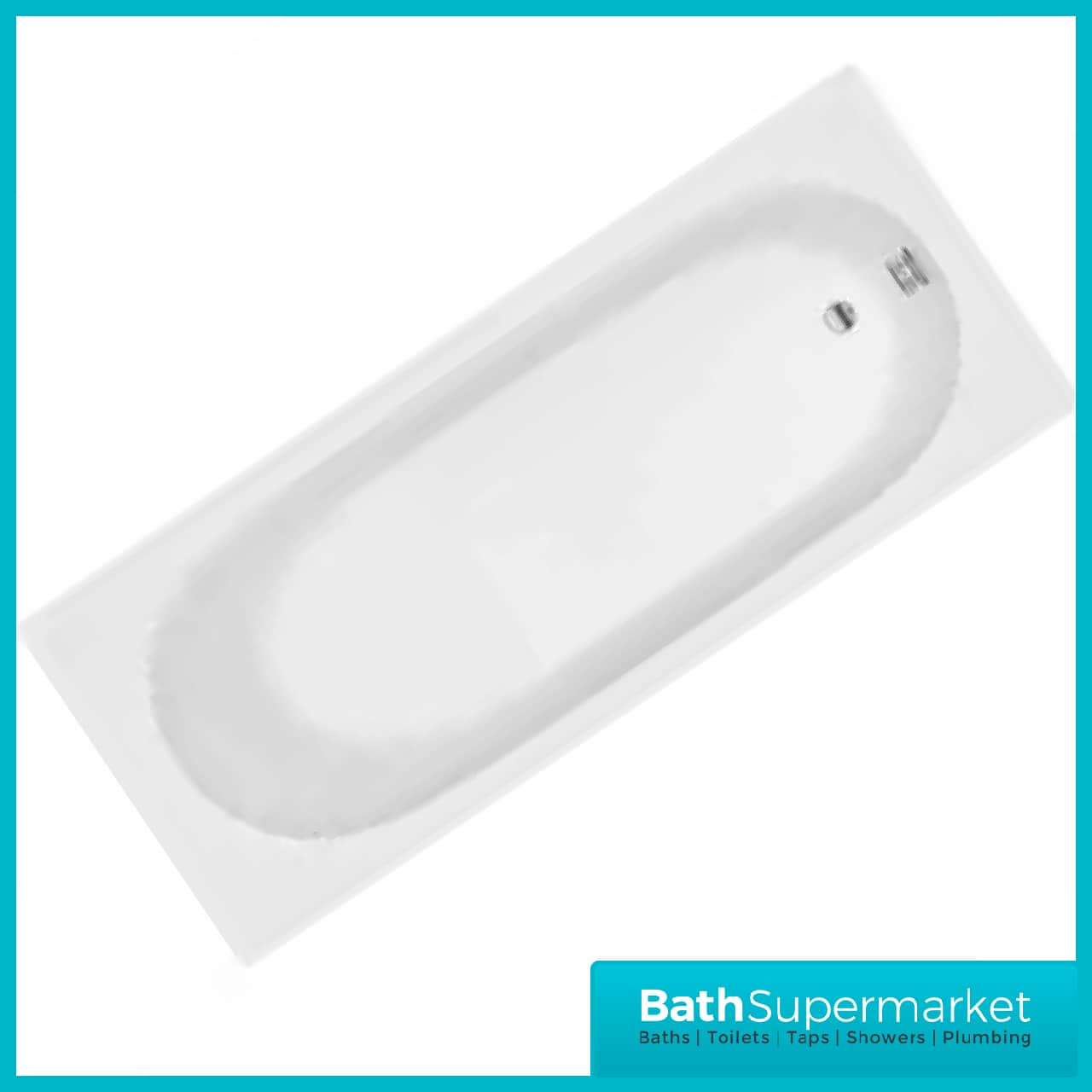 Abbey 1700mm x 700mm Single Ended Bath With Drilled Tap Holes - Image 2