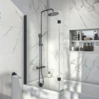 Titan 1800mm L Shaped Shower Bath with Screen & Front Panel – Left or Right Hand Option - Image 6