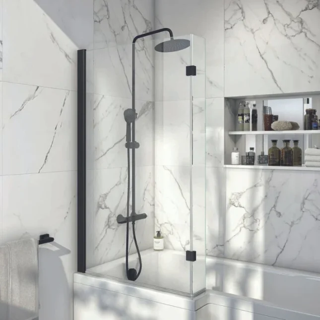 Titan 1800mm L Shaped Shower Bath with Screen & Front Panel – Left or Right Hand Option - Image 6