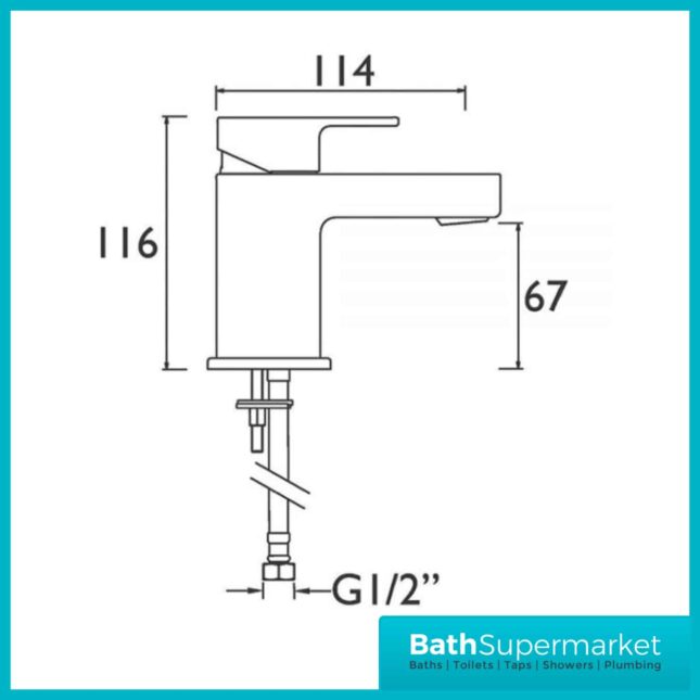 Bristan Frenzy Basin Mixer With Clicker Waste FRZ BAS