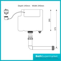 Sognare Bottom Inlet Cable Operated Dual Flush Concealed WC Cistern