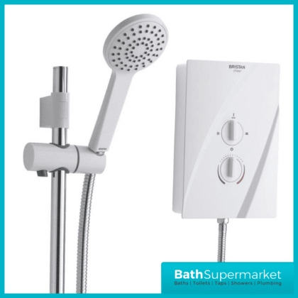 Bristan Cheer White Electric Shower 8.5KW & 9.5KW Power