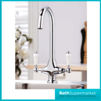 Excellence Chrome Swan Neck Swivel Spout Mixer Kitchen Tap - Image 2