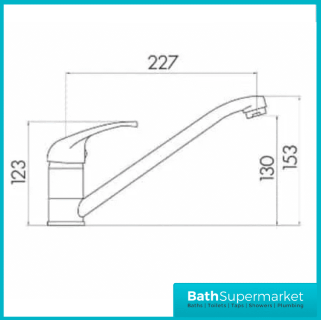 Clarity Single Lever Kitchen Sink Mixer Tap With Swivel Spout