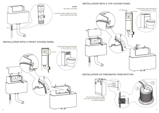 Tavistock Vortex Bottom Inlet Concealed Dual Flush Cistern - Image 5