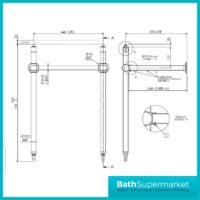 Traditional Chrome Washstand 2 Tap Hole Basin