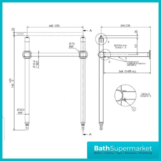 Traditional Chrome Washstand 2 Tap Hole Basin