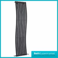 Hudson Reed Revive Wave Designer Vertical Radiator 1785mm H x 413mm W - Anthracite - Image 2