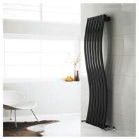 Hudson Reed Revive Wave Designer Vertical Radiator 1785mm H x 413mm W - Anthracite - Image 3