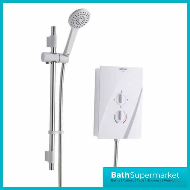 Bristan Cheer White Electric Shower 8.5KW & 9.5KW Power