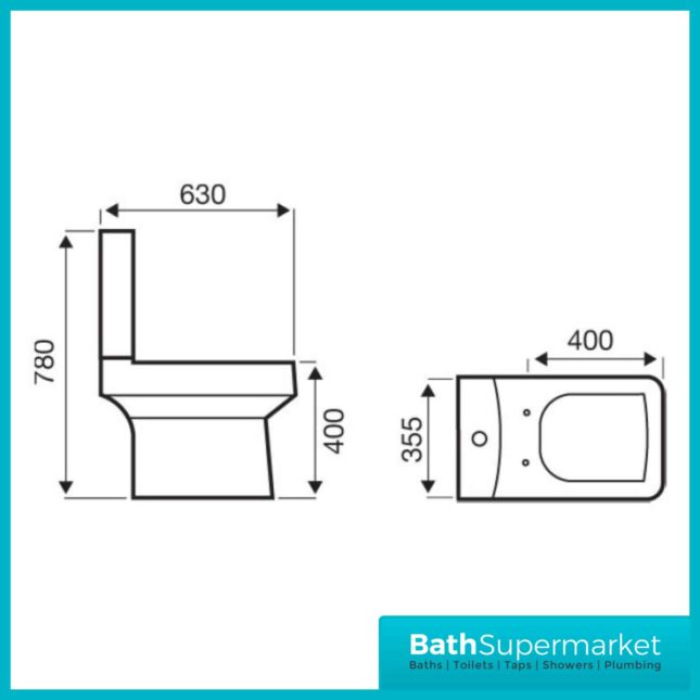 Embrace Tidy Square 4-Piece Modern Bathroom Suite