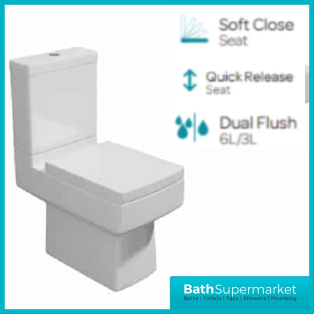 Embrace Tidy Square 4-Piece Modern Bathroom Suite
