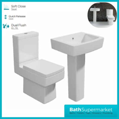 Embrace Tidy Square 4-Piece Modern Bathroom Suite