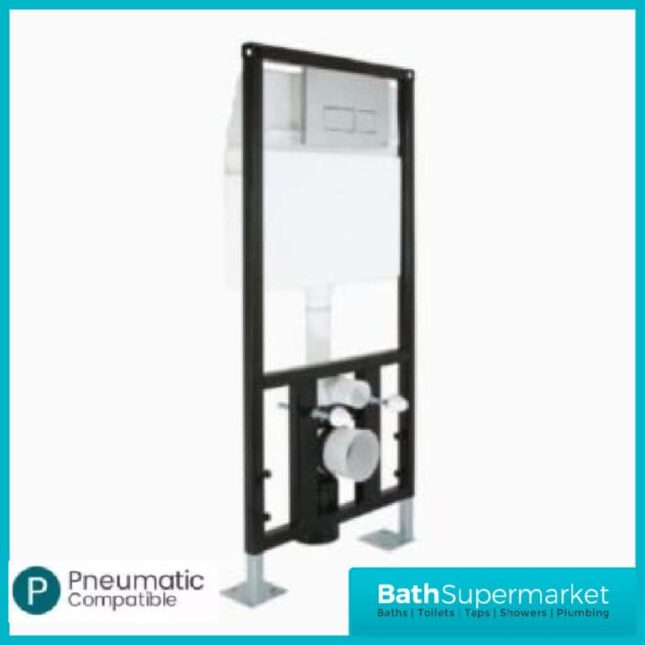 In Wall Hung Toilet Frame System 1.12m -Cistern &Flush Plate