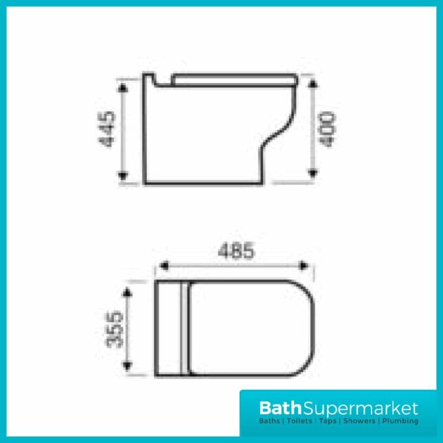 Kartell Options 485mm Back To Wall Toilet BTW