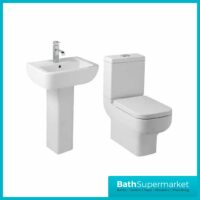 Options 600 Toilet & Basin Bathroom Suite - 1 Tap Hole