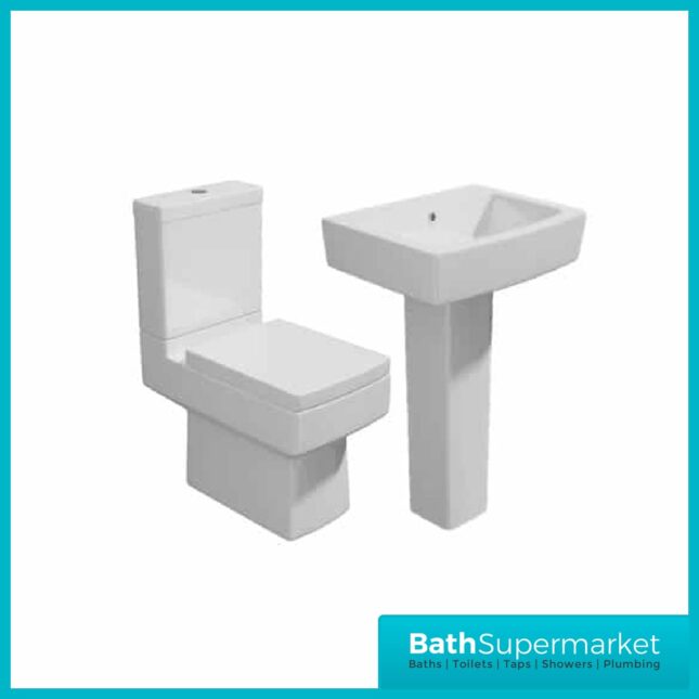 Embrace Tidy Square 4-Piece Modern Bathroom Suite