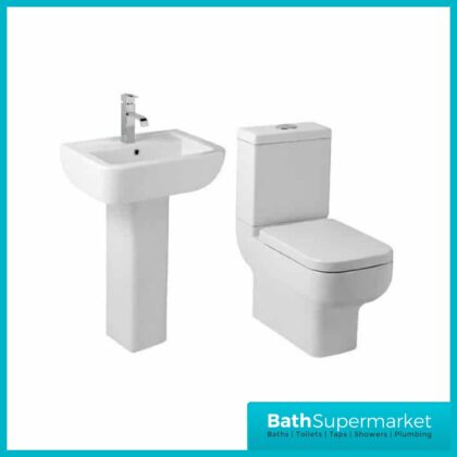 Options 600 Toilet & Basin Bathroom Suite - 1 Tap Hole