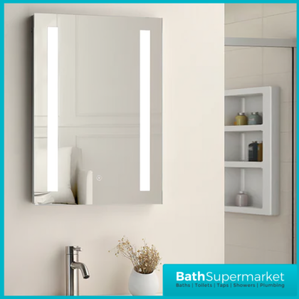 Tailored Niall LED Touch Illuminated Demister Mirror With Shaver Socket 700 x 500mm