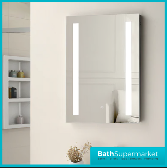 Tailored Niall LED Touch Illuminated Demister Mirror With Shaver Socket 700 x 500mm