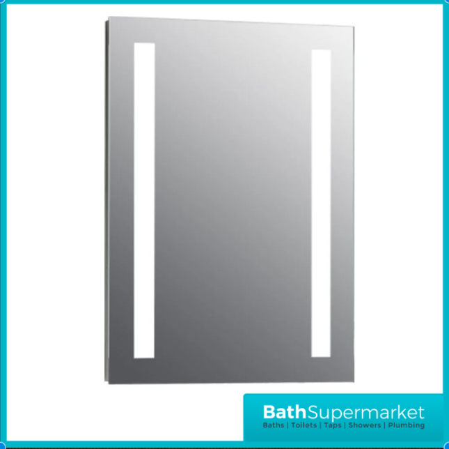 Tailored Niall LED Touch Illuminated Demister Mirror With Shaver Socket 700 x 500mm