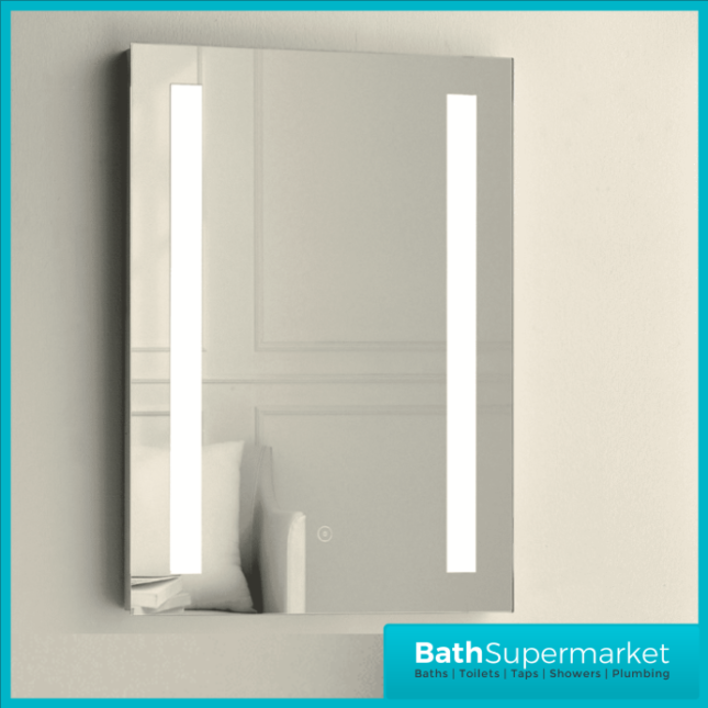 Tailored Niall LED Touch Illuminated Demister Mirror With Shaver Socket 700 x 500mm
