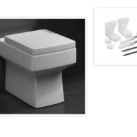 Embrace 520mm Square BTW Toilet Pan– Soft Close Seat - Image 4