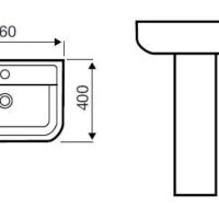 Options 600 Toilet & Basin Bathroom Suite - 1 Tap Hole - Image 8