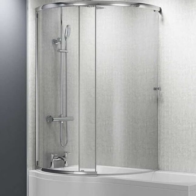 Titan Orbital 1500mm P Shape Shower Bath Left-Right Hand-Enclosure - Image 5