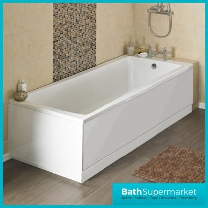 Options 1700mm x 700mm Single Ended Square Bath-NTH