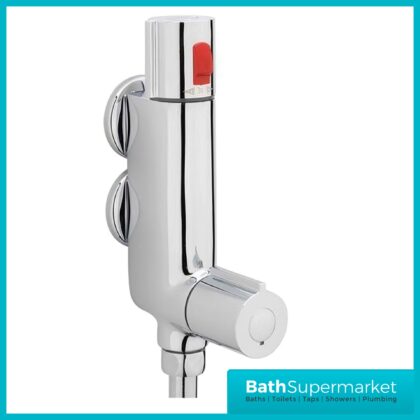 Compact Chrome Vertical Thermostatic Caravan Shower Mini Bar Valve