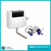 Porto Dual-Flush Concealed Cistern 4/6Ltr With Chrome Button