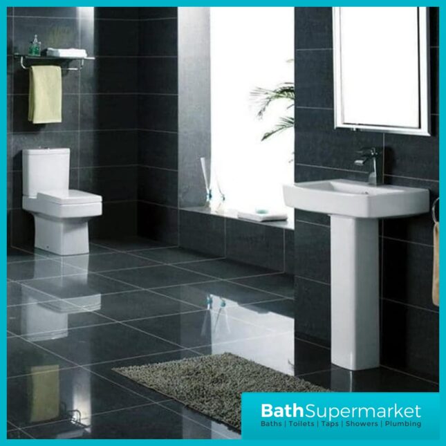Cube Modern L Shaped Shower Bathroom Suite