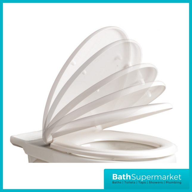 Sognare White Soft-Close Replacement Toilet Seat Top-Fix Quick Release Hinges - Image 2