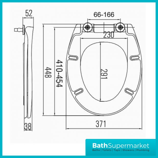 Sognare White Soft-Close Replacement Toilet Seat Top-Fix Quick Release Hinges