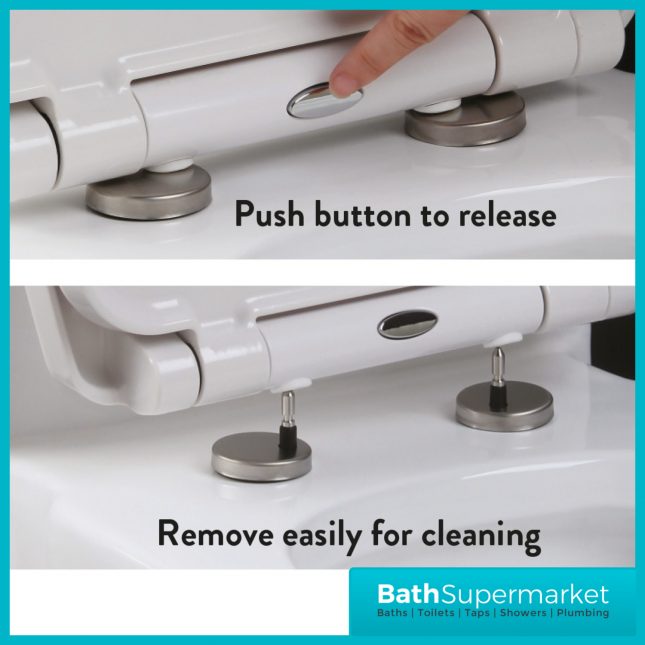 Sognare White Soft-Close Replacement Toilet Seat Top-Fix Quick Release Hinges