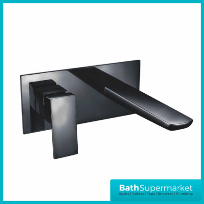 Mode Matt Black Mono Wall Mounted Basin Mixer Tap