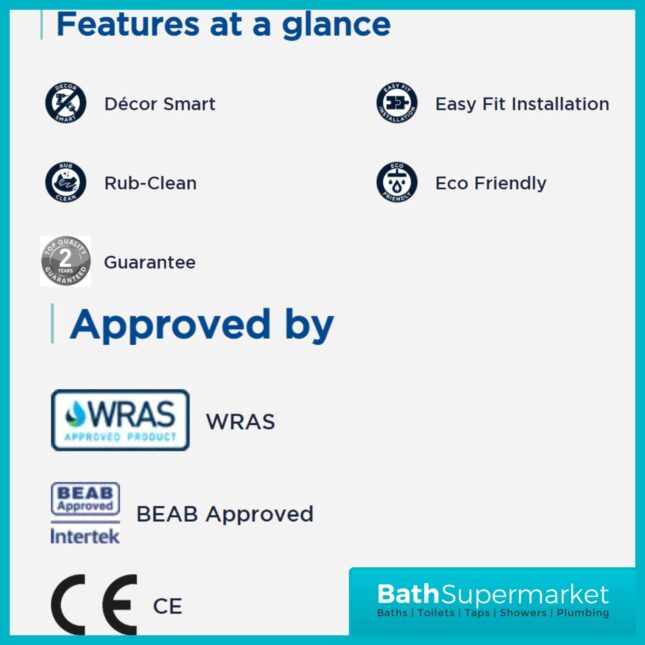 Bristan Smile White Thermostatic Electric Shower 8.5KW & 9.5KW