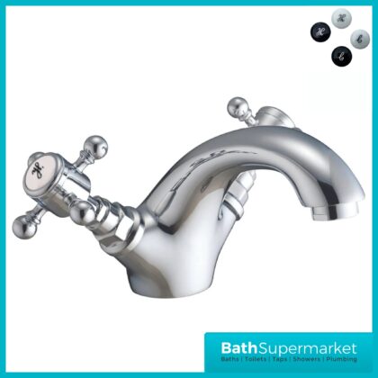 Russeldene & Marie Traditional Chrome Mono Basin Mixer Tap With Push Waste