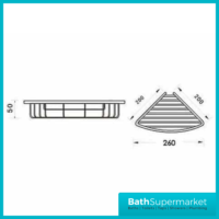 Bedgebury Deep Corner Basket – Chrome WB28
