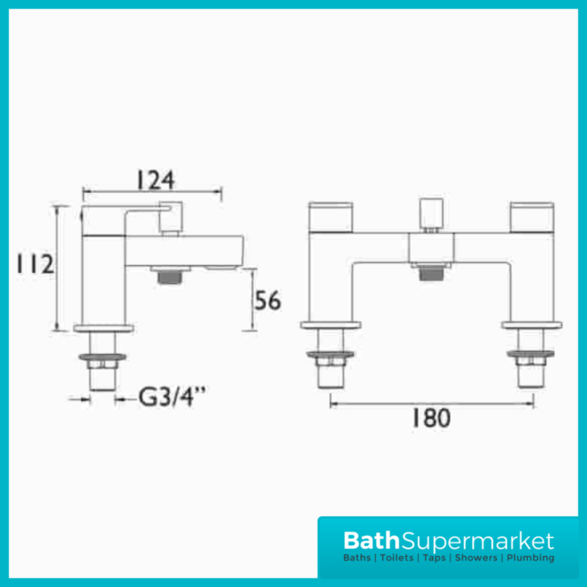 Bristan Frenzy Bath Shower Mixer FRZ BSM C