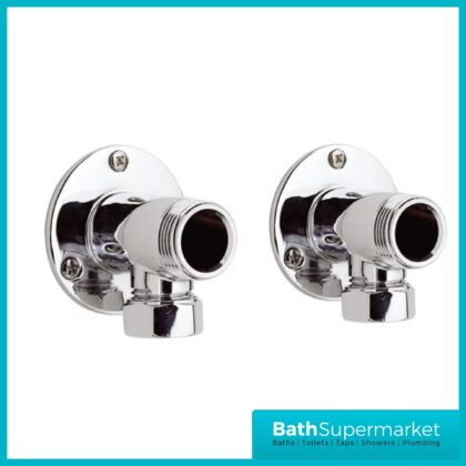 Backplate Elbow Unions Wall Mounted Couplings-Chrome
