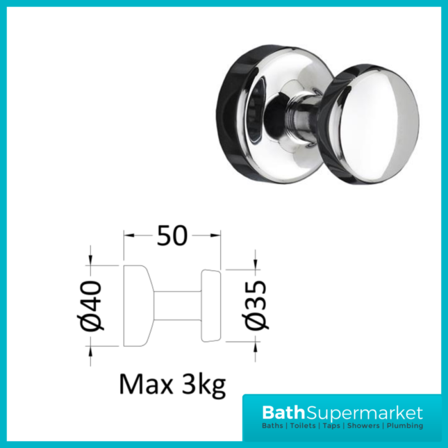 Hudson Reed Magnetic Robe Hook ACC001